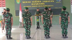 DANDIM INDRAMAYU PIMPIN SERTIJAB DANRAMIL JAJARAN DAN DANKI PRODUKSI KODIM 0616 