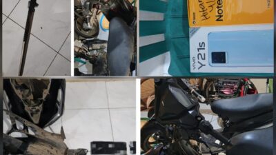 POLRESTA CIREBON RINGKUS  DUA ORANG BEGAL MOTOR DI PERSAWAHAN BABAKAN GEBANG