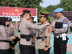 KAPOLRES INDRAMAYU PIMPIN SERTIJAB KAPOLSEK HAURGEULIS, KABAGLOG,  DAN KASAT BINMAS